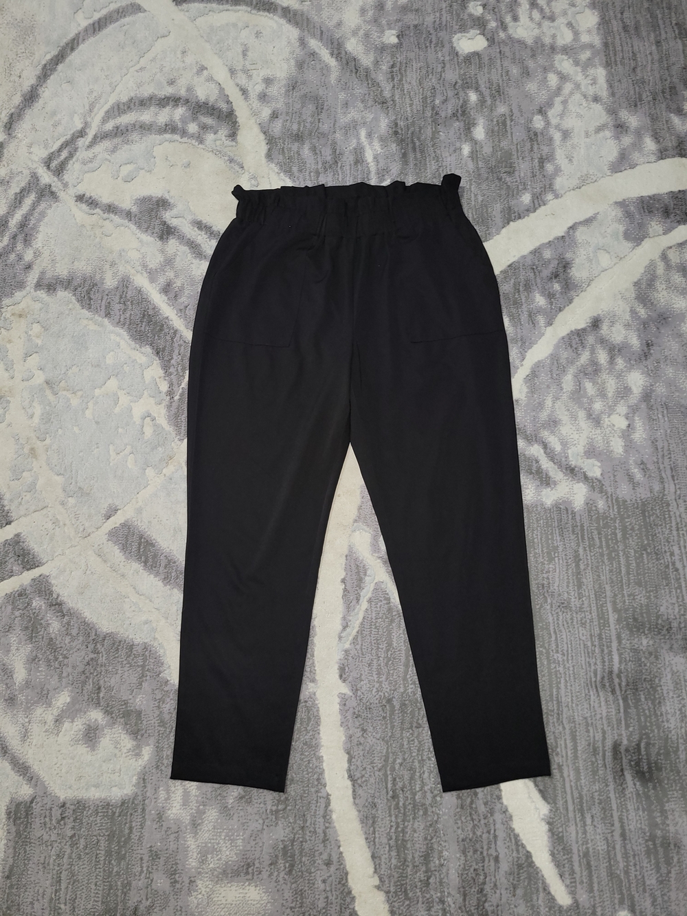 Eclipse Women's Black Elastic Waist High Rise Pants Size L
